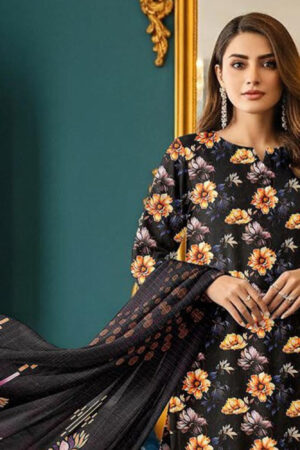 MAZAAJ – Printed Lawn with Daman Embroidery - D-04