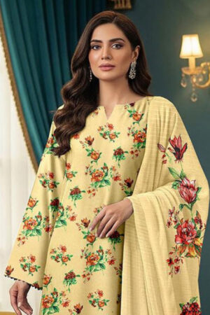 MAZAAJ – Printed Lawn with Daman Embroidery - D-05