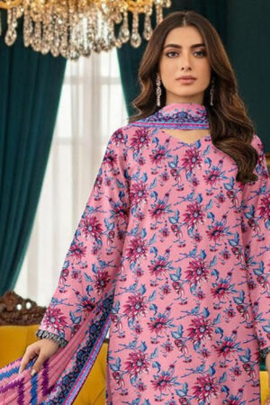 MAZAAJ – Printed Lawn with Daman Embroidery - D-06
