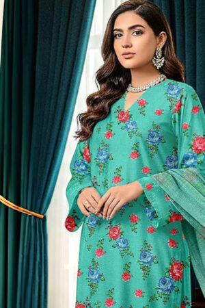 MAZAAJ – Printed Lawn with Daman Embroidery - D-07