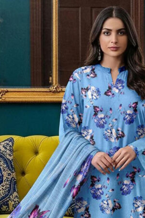 MAZAAJ – Printed Lawn with Daman Embroidery - D-08