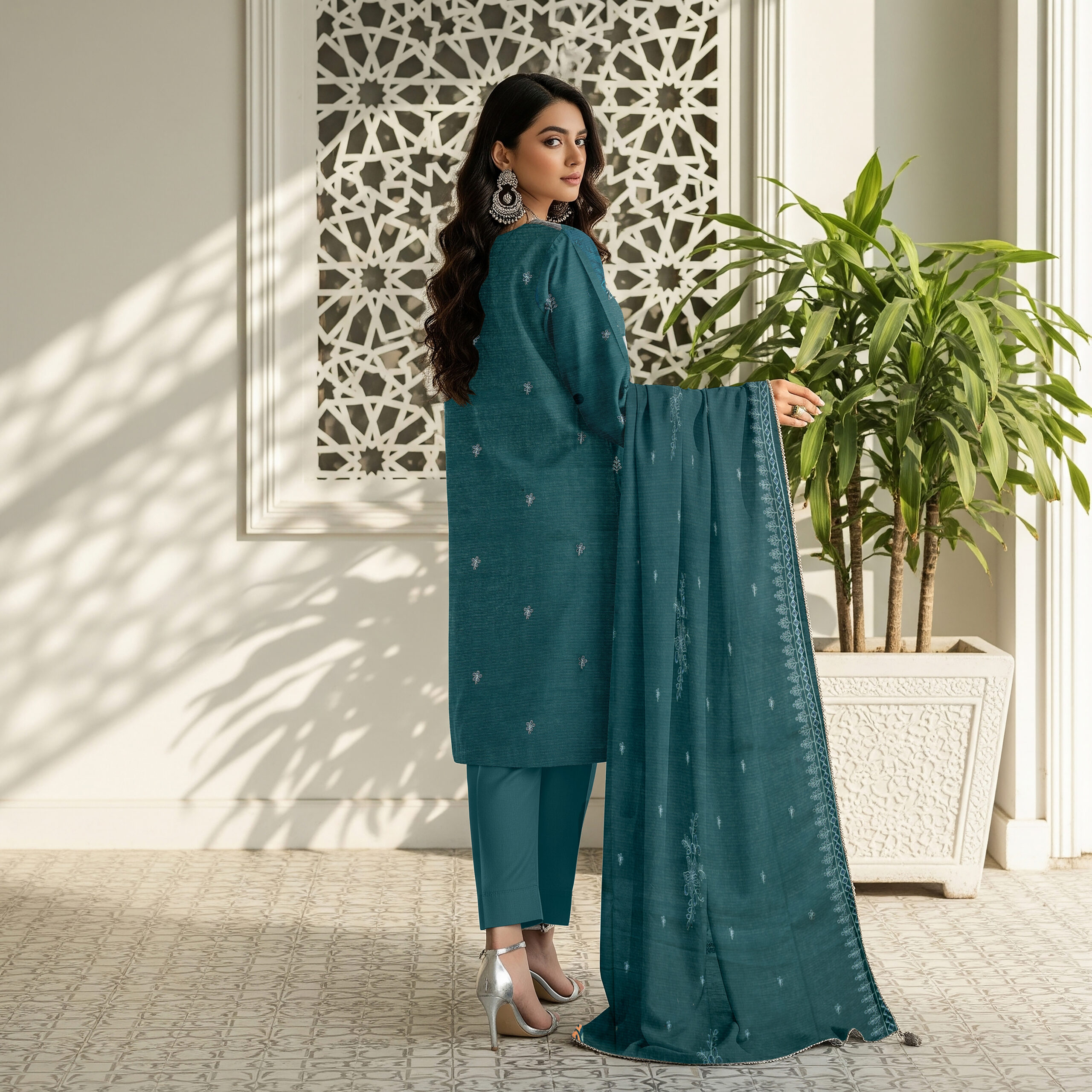 Seerat – Premium Embroidered Lawn D-04 - Image 2