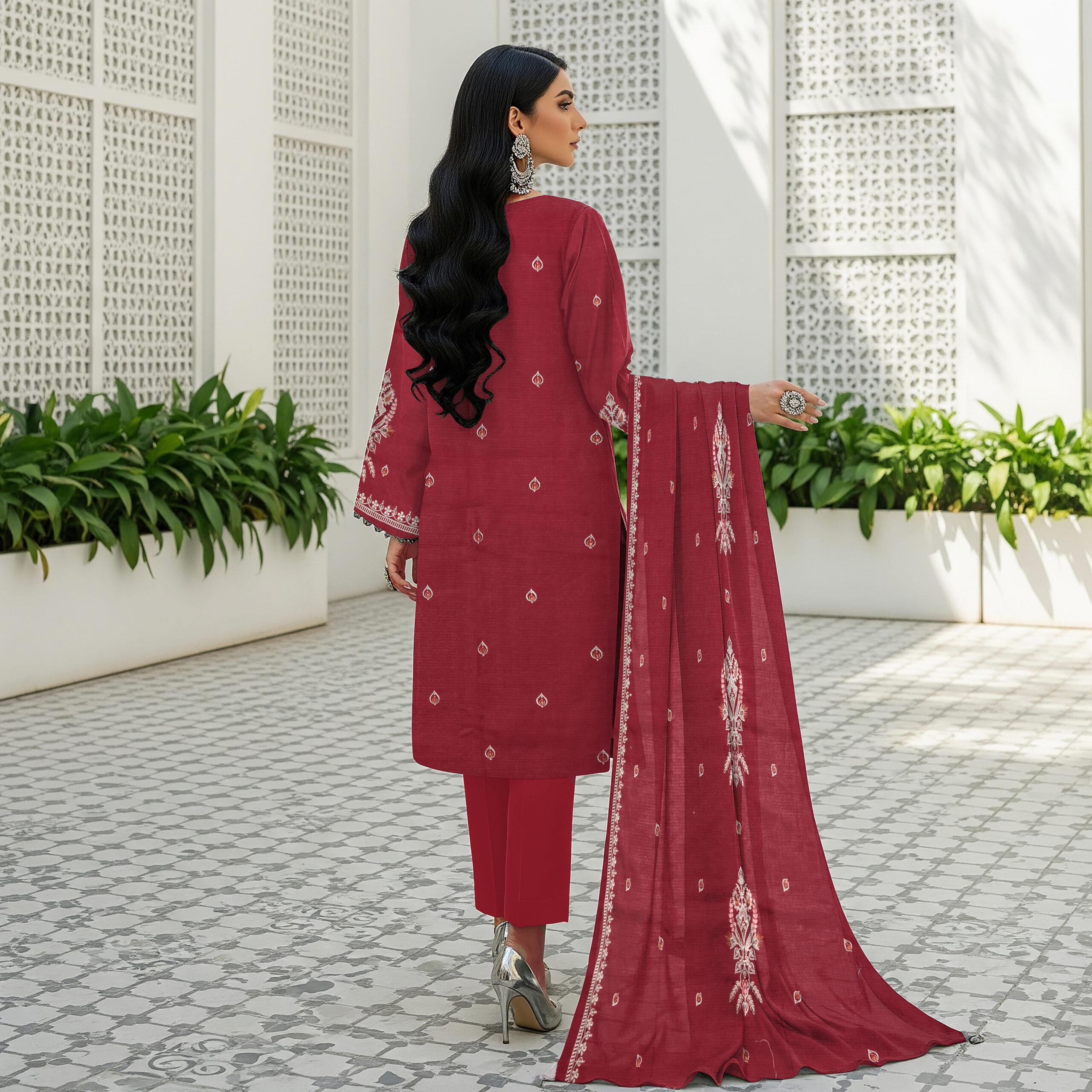 Seerat – Premium Embroidered Lawn D-01 - Image 2