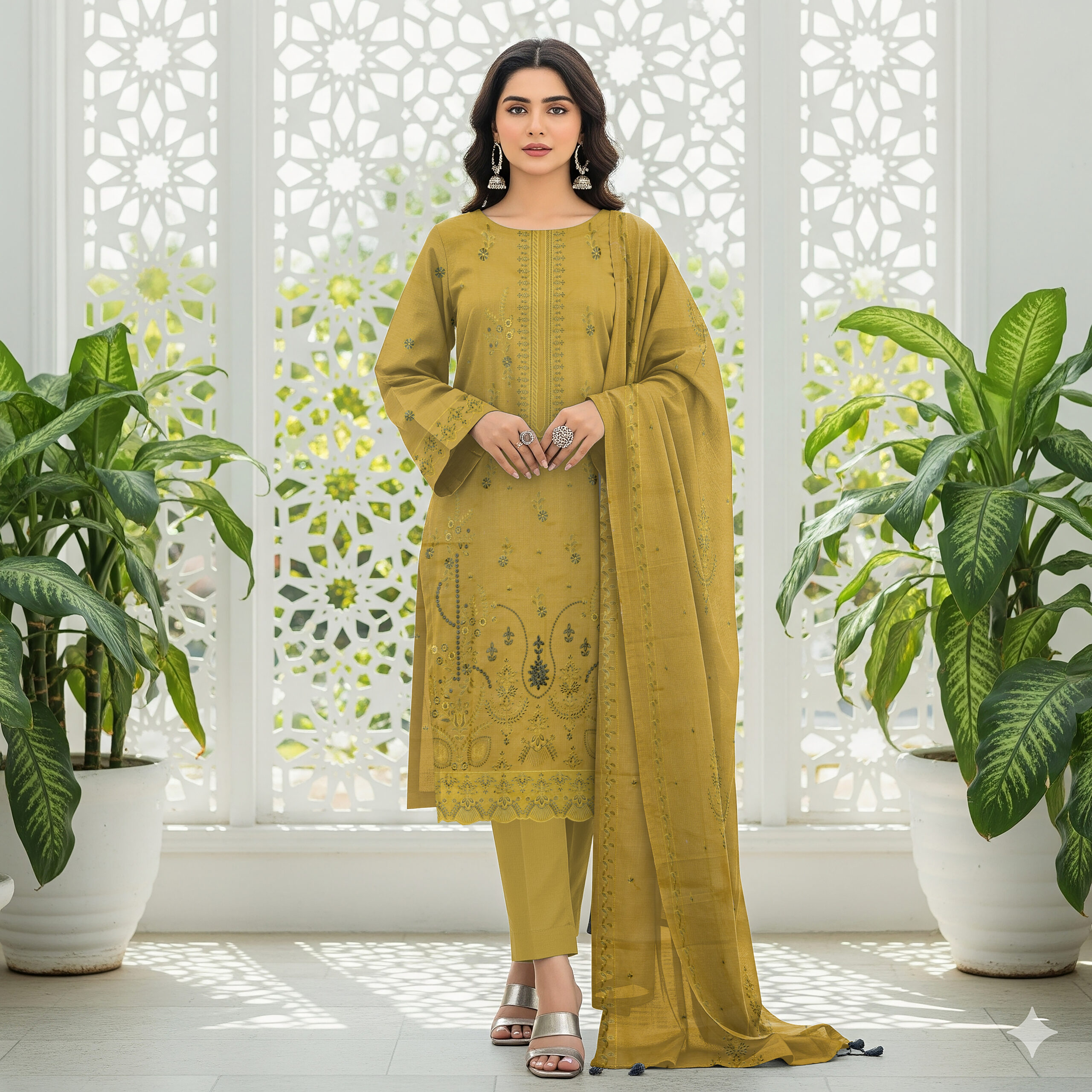 Seerat – Premium Embroidered Lawn D-03